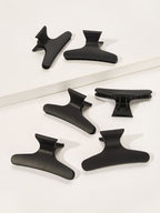 Pack of 6 Large Matte Hair Claw Clips – Non-Slip French Design Hair Catchers - The Nexa Shop
