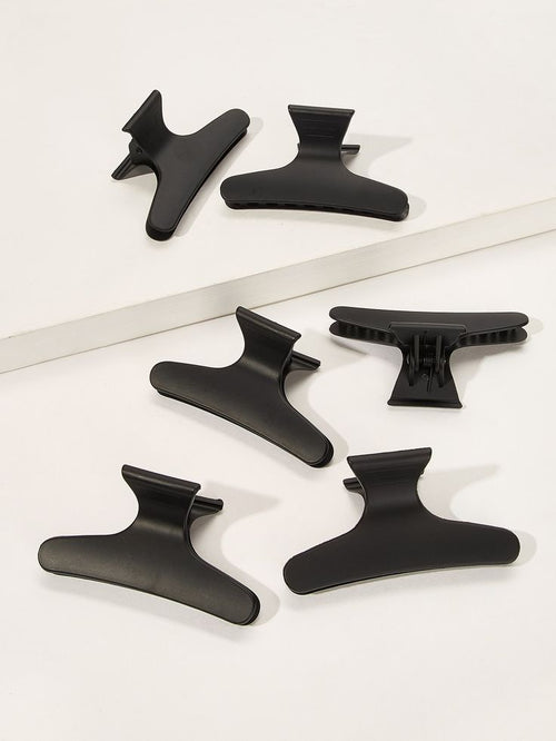 Pack of 6 Large Matte Hair Claw Clips – Non-Slip French Design Hair Catchers - The Nexa Shop