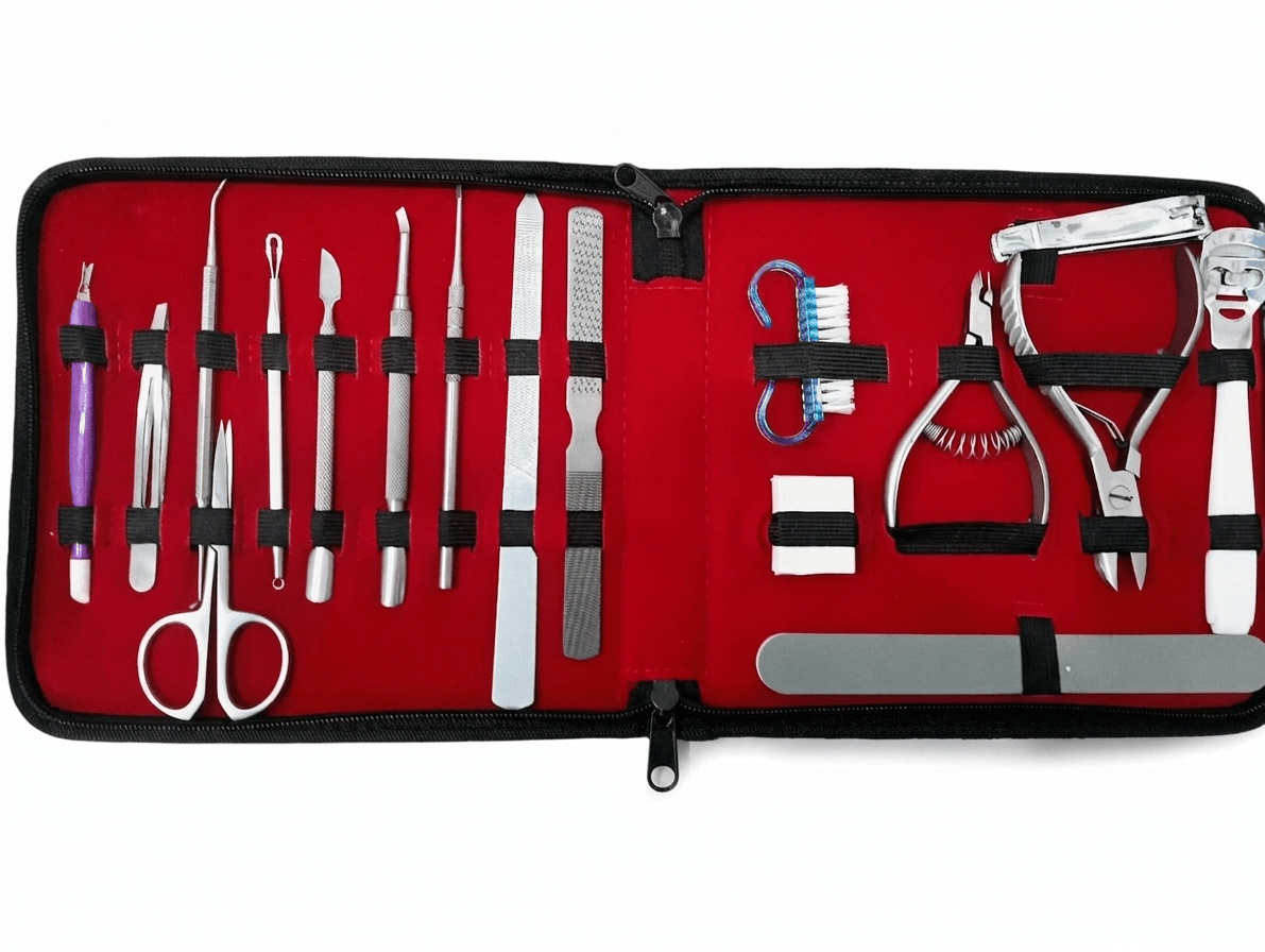 Professional 17-Piece Manicure & Pedicure Heavy Duty Grooming Kit with Zipper Case - The Nexa Shop