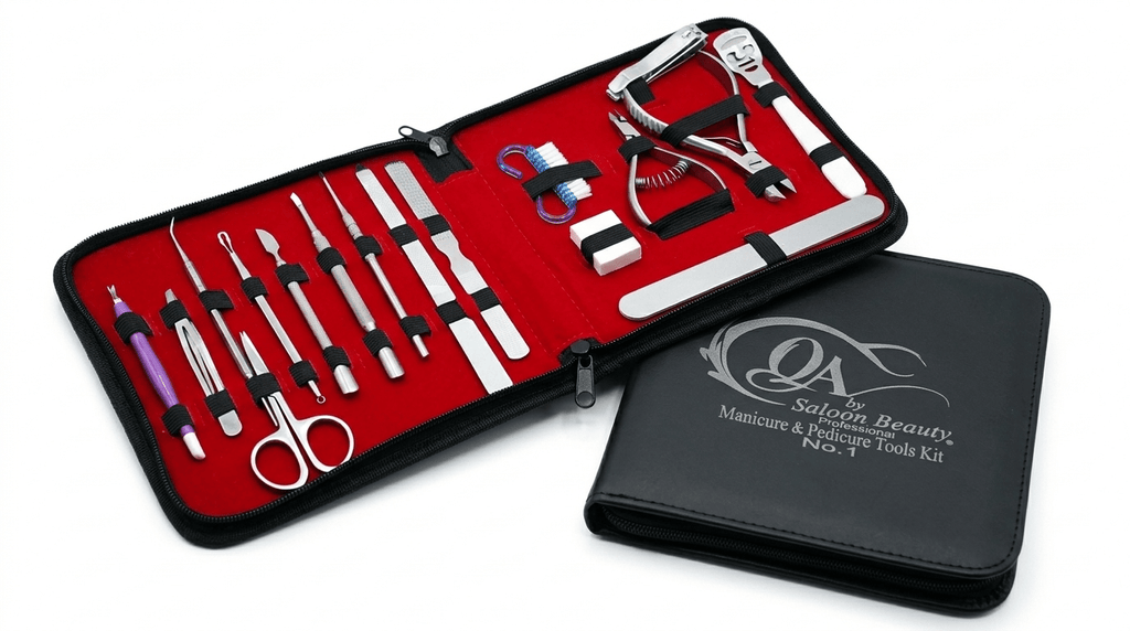 Professional 17-Piece Manicure & Pedicure Heavy Duty Grooming Kit with Zipper Case - The Nexa Shop