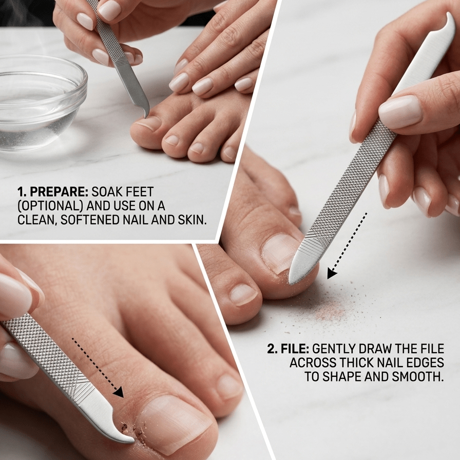 Professional Dual-Sided Metal Nail File – Precision Shaping & Smoothing Tool - The Nexa Shop