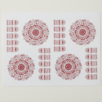 Traditional Red Mehndi Tattoo Sticker Sheets – Bridal & Hand Design Set - The Nexa Shop