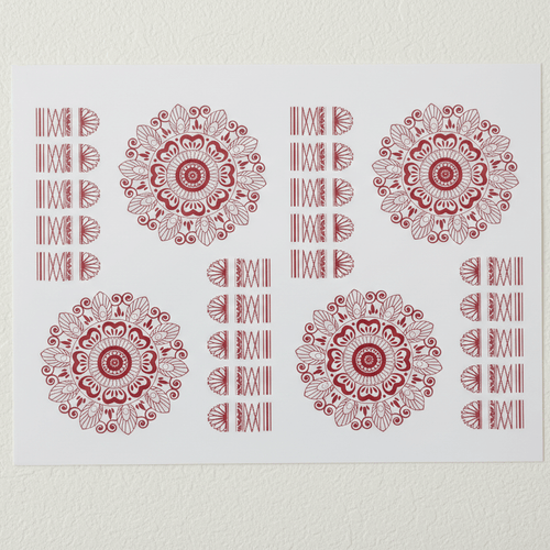 Traditional Red Mehndi Tattoo Sticker Sheets – Bridal & Hand Design Set - The Nexa Shop