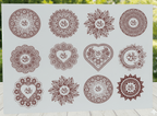Traditional Red Mehndi Tattoo Sticker Sheets – Bridal & Hand Design Set - The Nexa Shop