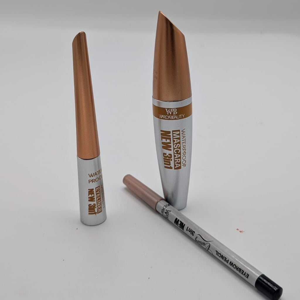 Warda Beauty 3-in-1 Beauty Eyes Set (Mascara + Eyeliner + Eyebrow Pencil) - The Nexa Shop