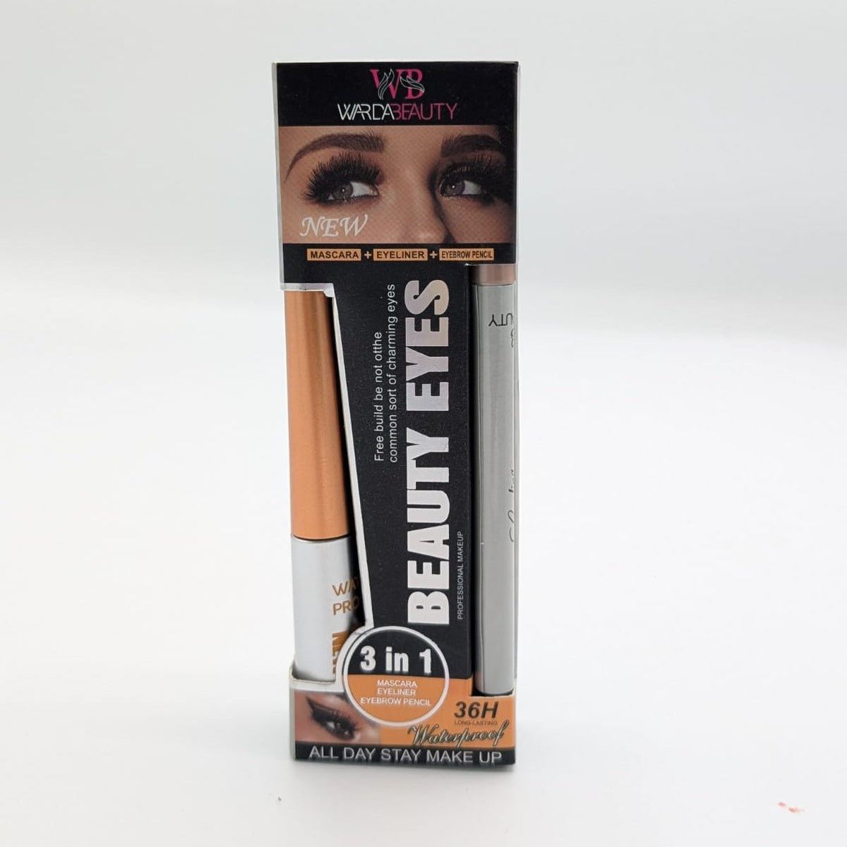 Warda Beauty 3-in-1 Beauty Eyes Set (Mascara + Eyeliner + Eyebrow Pencil) - The Nexa Shop