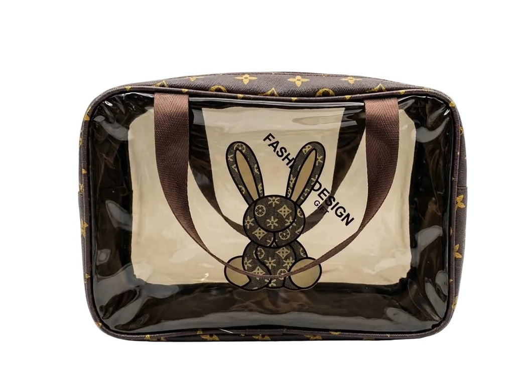 Waterproof Transparent Makeup & Travel Organizer Bag with Dual Handles - The Nexa Shop