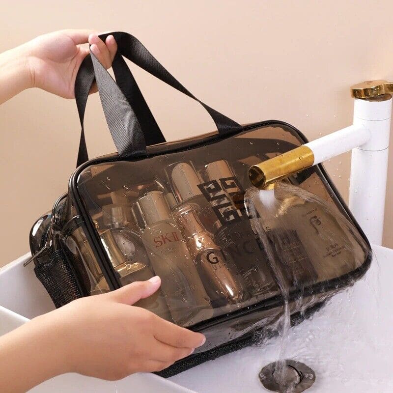 Waterproof Transparent Makeup & Travel Organizer Bag with Dual Handles - The Nexa Shop