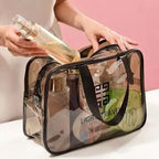 Waterproof Transparent Makeup & Travel Organizer Bag with Dual Handles - The Nexa Shop